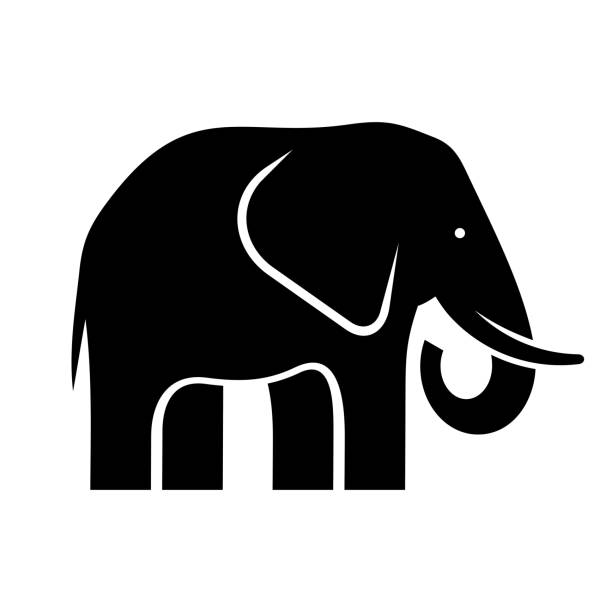 elefanten-logo - elefant stock-grafiken, -clipart, -cartoons und -symbole