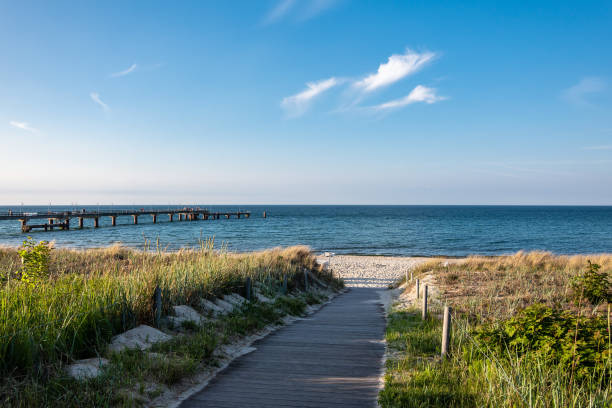 istock Baltic Sea coast with pier in Goehren, Germany 1167361226