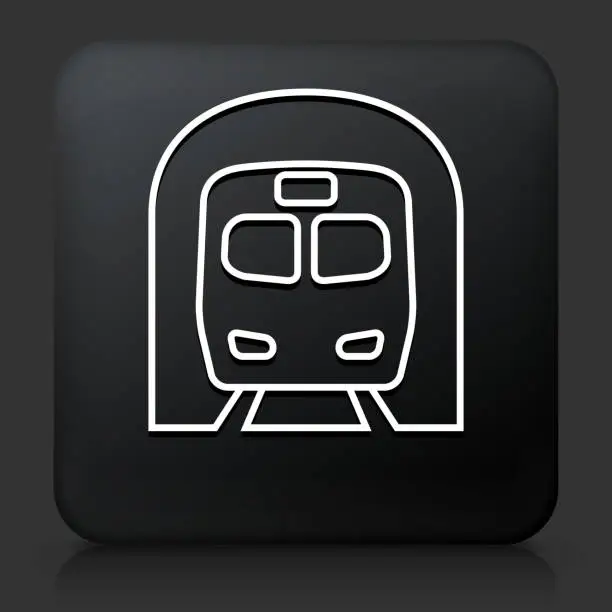 Vector illustration of Subway Train in Tunnel Icon