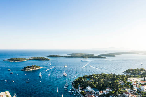 Aerial view of Hvar, Croatia