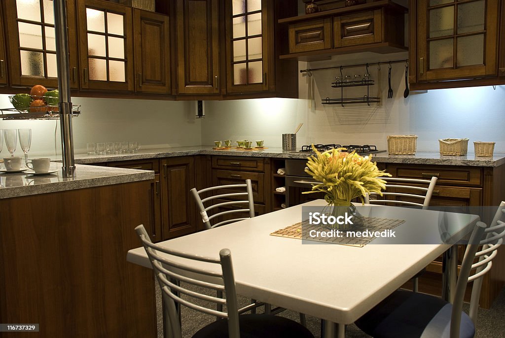 interior de cocina - Foto de stock de Cocina - Estructura de edificio libre de derechos