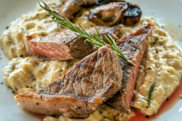 istock Mushroom, buckwheat, veal ribeye dish 1167380931
