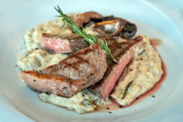 istock Mushroom, buckwheat, veal ribeye dish 1167383489