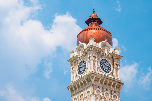 Malaysia, Kuala Lumpur - Dataran Merdeka Clock tower.