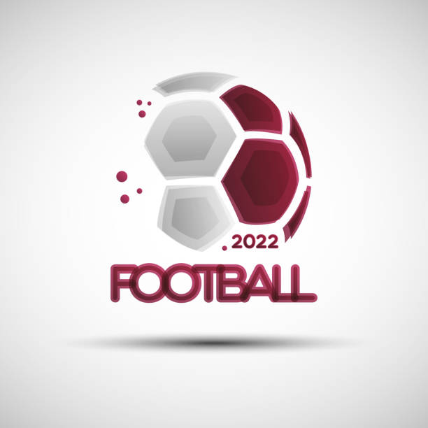 illustrazioni stock, clip art, cartoni animati e icone di tendenza di pallone da calcio astratto - qatar