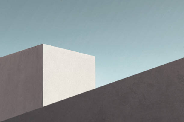 minimal modern architecture shape stock photo