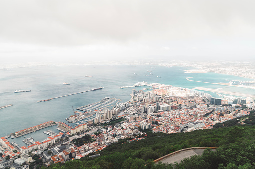 Coastline of Gibraltar.
