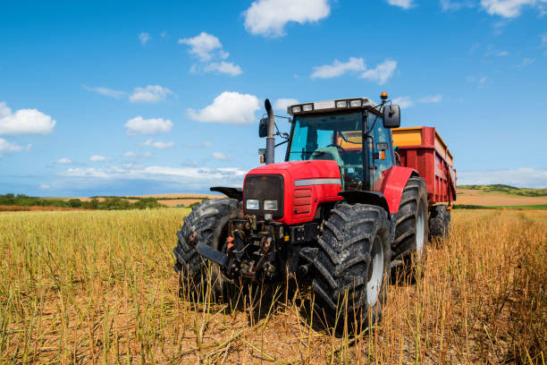 istock tractor and its trailer in close-up 1167399164
