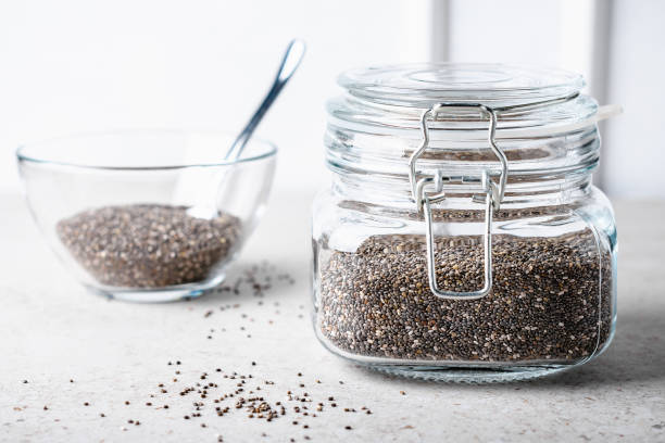 istock Chia seeds in a jar. 1167399288