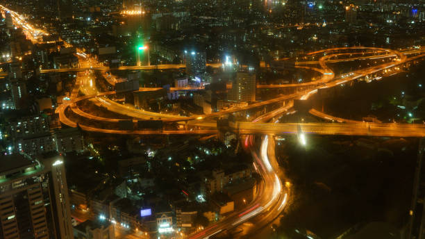 istock Aerial view of rush hour traffic on expressway 1167399692