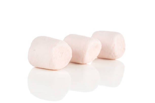 istock Sweet fluffy marshmallow isolated on white 1167410028