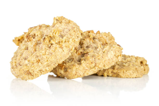istock Oat crumble biscuit isolated on white 1167410482