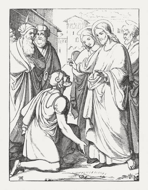istock The Centurion of Capernaum, Matthew 8, 5-13, woodcut, published 1850 1167415411