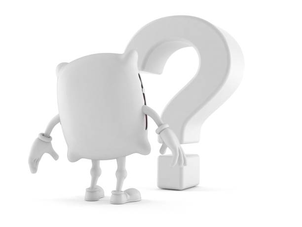 istock Pillow character looking at question mark symbol 1167416907
