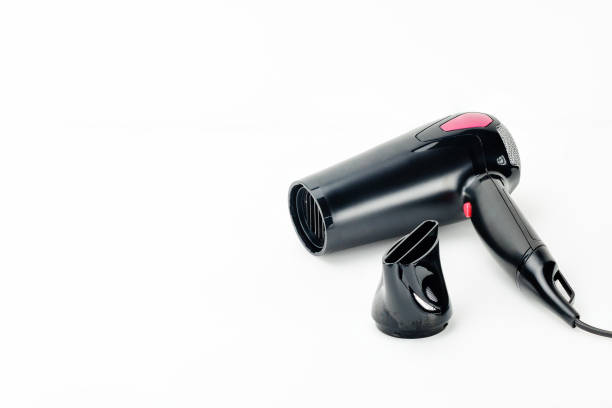 istock Hair dryer on white mat background with copy space 1167417436