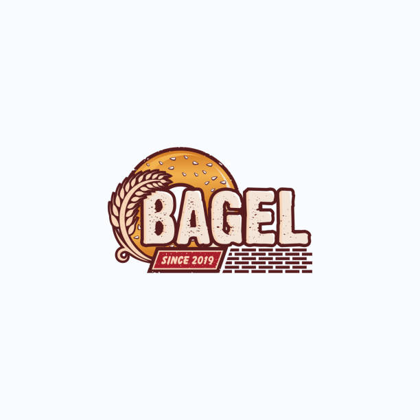 ilustrações, clipart, desenhos animados e ícones de modelo do vetor do logotipo do bagel - baker california