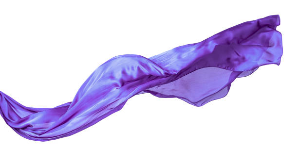 istock Smooth purple transparent cloth isolated on white background. 1167426953