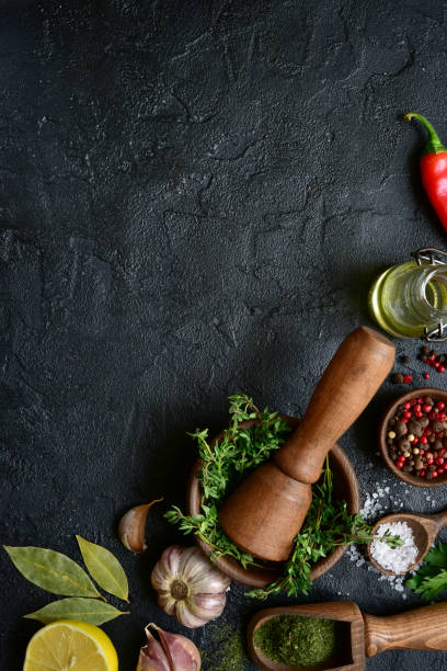 istock Culinary background with assortment of spices 1167429226