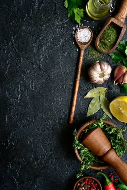 istock Culinary background with assortment of spices 1167429250