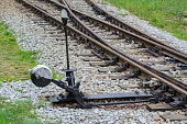 Hand operated railroad switch