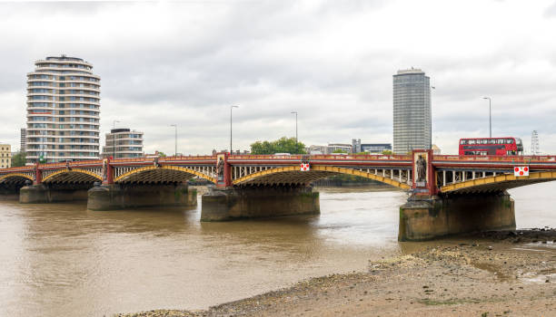 istock London double decker red bus crossing Vauxhall Bridge 1167449044