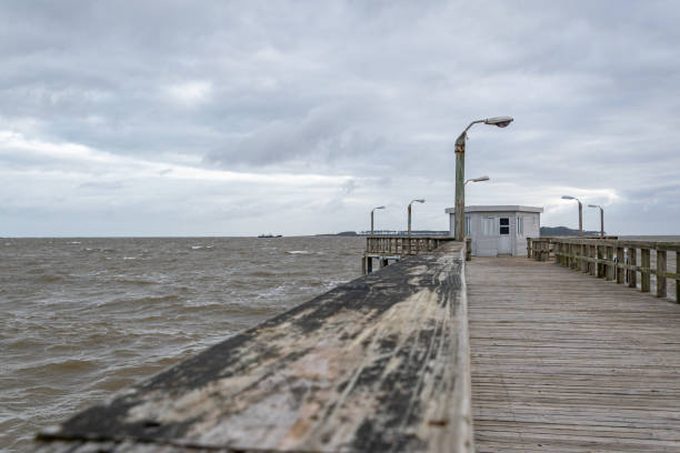 istock beautiful wooden pier on the ocean coast 1167452690
