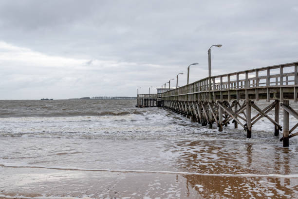 istock beautiful wooden pier on the ocean coast 1167452693