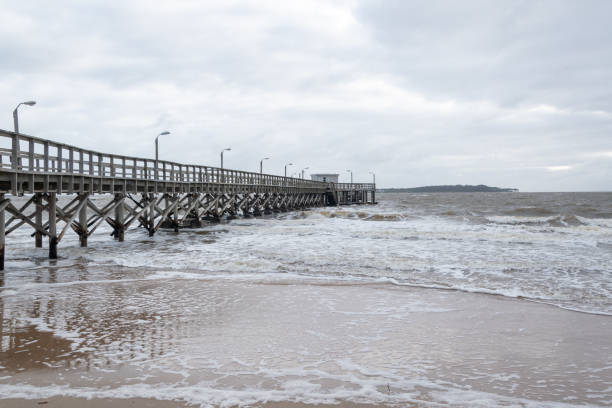 istock beautiful wooden pier on the ocean coast 1167452809
