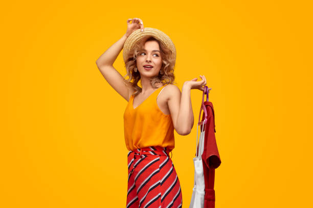 istock Smiling trendy blonde with trendy clothes 1167454925
