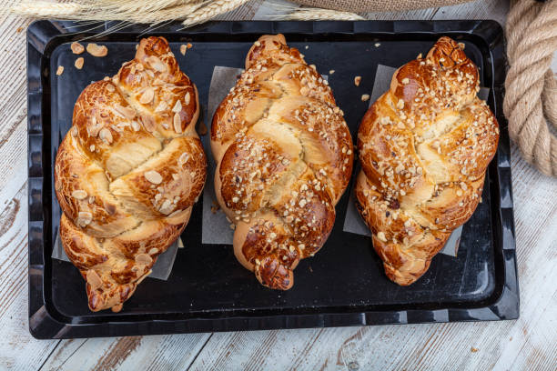 istock Easter bread with nuts and raisins. Sweet pastries with nuts and raisins. Easter buns. 1167457254