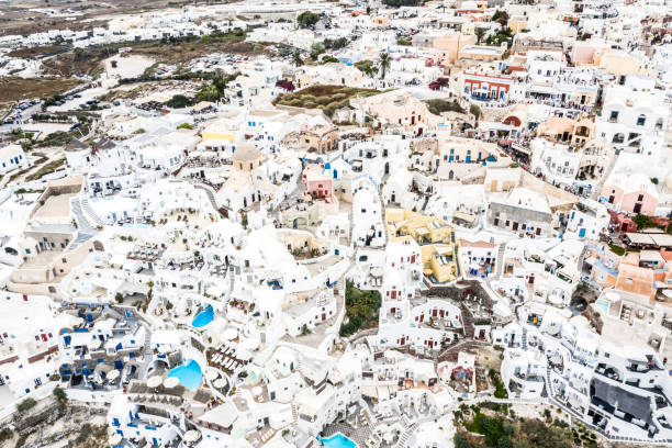 istock Top view of Oia, Santorini, Greece 1167460382