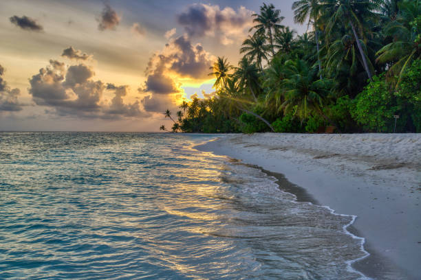 istock Sunrise on a beach in the Maldives 1167461236