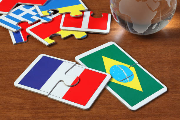 istock French and Brazil Flags in puzzle 1167464012