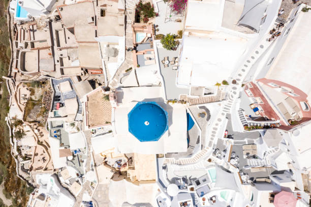 istock Top view of Oia, Santorini, Greece 1167467598