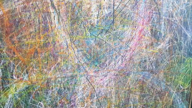 istock A messy scratching of colorful chalks on the backboard for background texture 1167471349