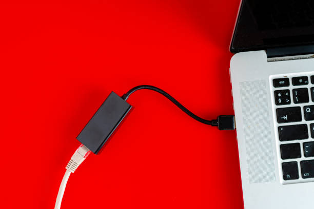 istock ethernet lan card wire  to connect to desktop computer 1167481077