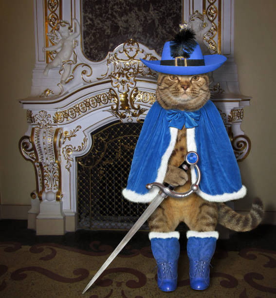 istock Cat in a blue cloak in the palace 1167485415