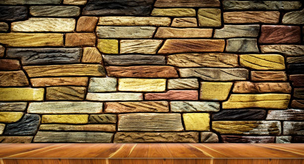 istock Wooden shelves and walls 1167485606
