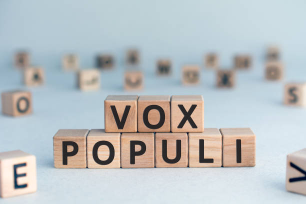 istock vox populi - Latin words from wooden blocks with letters 1167492866