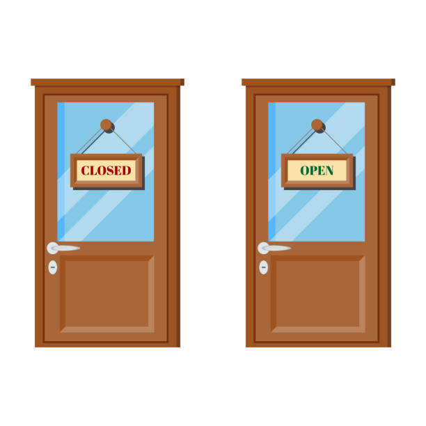 88 Cartoon Of A Open And Closed Signs For Shops Illustrations & Clip Art -  iStock
