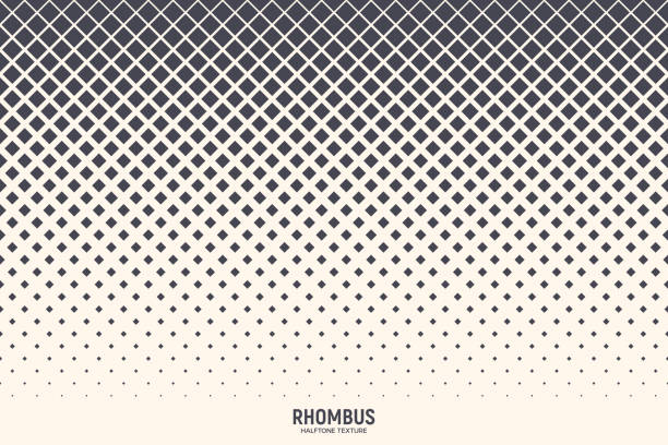 Halftone Rhombus Vector Abstract Geometric Technology Background Rhombus Vector Abstract Geometric Technology Background. Halftone Rhomb Retro 80's Style Simple Pattern. Minimal Style Dynamic Tetragonal Structure Tech Wallpaper extreme sports technology stock illustrations