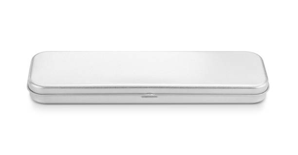 istock blank stanless box for pencil or stationery isolated on white background 1167495645