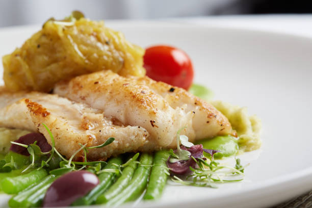 istock Grilled fish dish in fine dining restaurant 1167497407