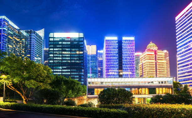 istock Urban Nightscape and Architectural Landscape in Shanghai 1167500694