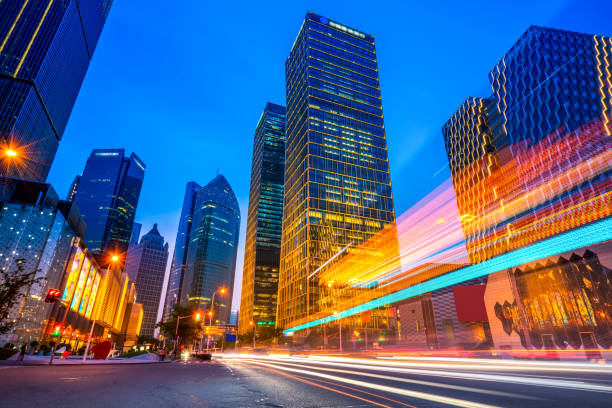 istock Urban Nightscape and Architectural Landscape in Shanghai 1167502050