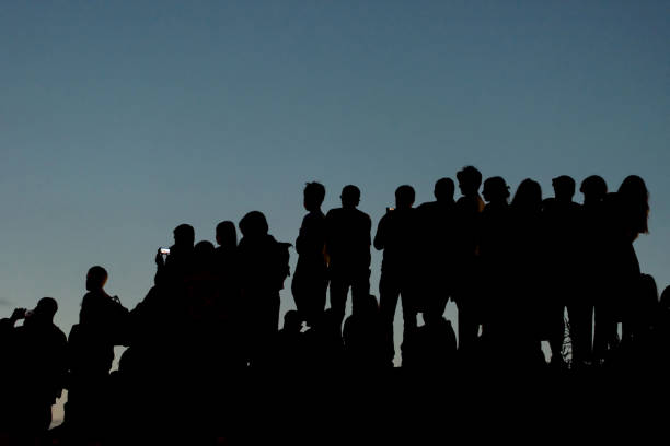 istock Silhouette of concert crowd 1167503248