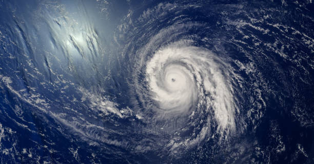 istock Tropical cyclone over the ocean - 3D illustration 1167504412