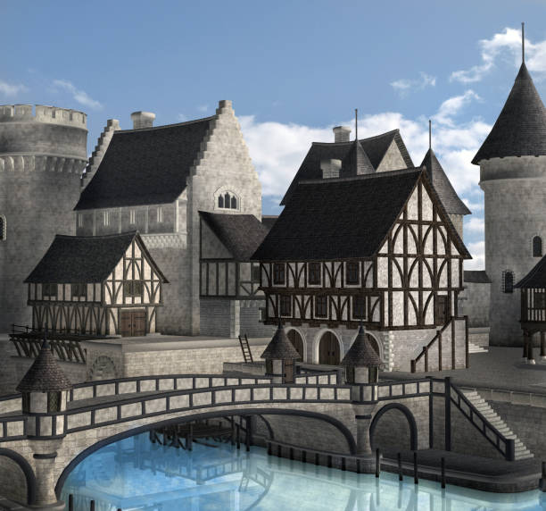 istock Overview of a medieval city 1167506474
