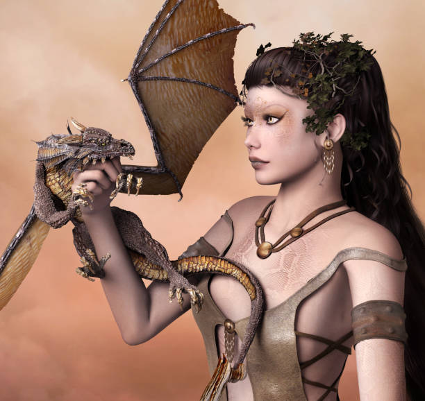 istock The lady and the dragon 1167506476