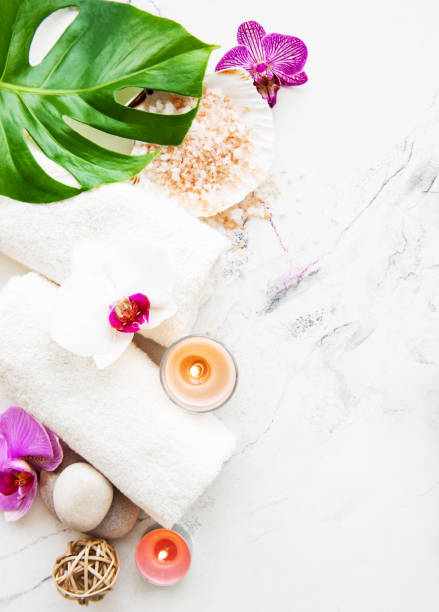 istock Natural spa ingredients with orchid flowers 1167506864